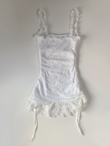 flos frill lace dress (white)