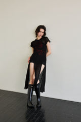 WITTY KNIT ONE-PIECE / BLACK