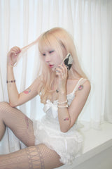 Secret Heart Necklace (Pink/Black)