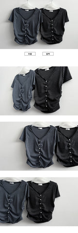 Mitte Spandex Shirring Unit Price, Short-Sleeved Cardigan
