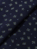 RUFFLE FLOWER BLOUSE(NAVY)