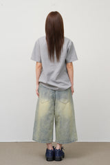 Kof Destroyed Bermuda Denim