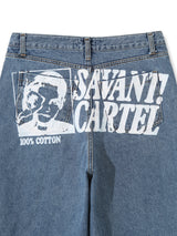 Warner Stone Print Denim Pants 2C