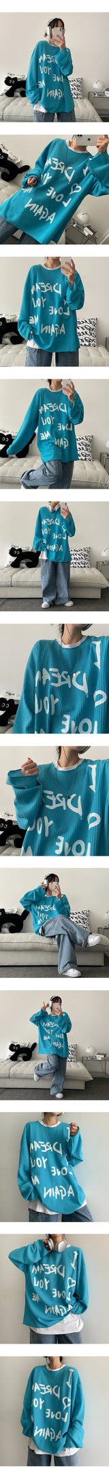 Dream Boxy Long Sleeve Knit T-shirt