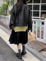 #LV Vintage Black Leather Jacket 
