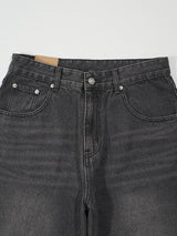 (UNISEX) ピンタックワイドデニムパンツ