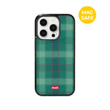 【MADE】Green Check iPhone case [Glossy Glass/Magsafe]