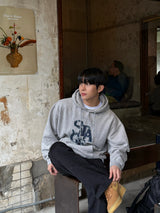 Denim stage fleece hoodie