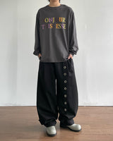 Eyelet Snap Curved Pants