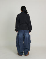フォージハイネックタートルネックベルトカーディガン (loose fit)
