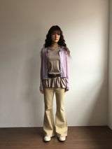 Antique frill sleeveless top (4color)