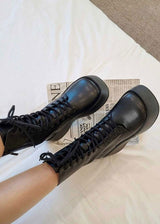 ジッパー ワーカー ブーツ(BLACK)