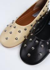 STUD BALL FLAT SHOES