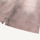 Sand-washed Bermuda denim pants