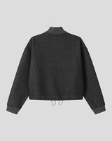 (UNISEX) スエードタッチ ハイネック カーディガン