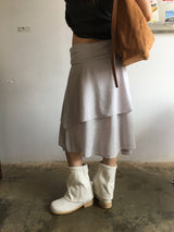 Chimi Unbal Flare Skirt (2color)