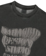 GRUNGE SLOGAN PIGMENT SWEATSHIRT