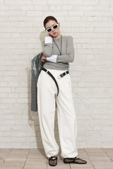 NEW CUFFS TOP_MELANGE GRAY