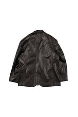 Forem One Button Leather Jacket
