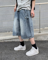 Dera Side Snap Bermuda Denim Pants