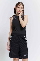 Mesh track shorts (Black/White)