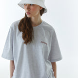 スナップロゴTシャツ メランジグレー