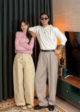 Men's カシミアウォッシャブルラウンドニット 20COLOR