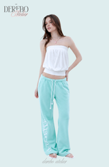 Lounge Lettering Mint Long Pants (PANTS)