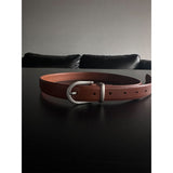 [REAL LEATHER] Horse shoe leather belt(3color)