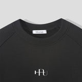 [HFORUS MADE]レイヤーショルダースウェットシャツ イン ブラック