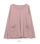 26SS★ [BAONHAUS] ポイヴ ポケット ロングスリーブ Tシャツ