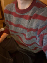 Cozy stripe brush knit