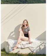 Anna knit swimsuit Black