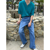 [S/S] Solid boucle v neck half cardigan (5color)