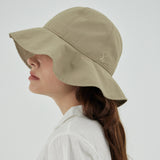 VA Curved Logo Round Frill Bucket Hat / Beige