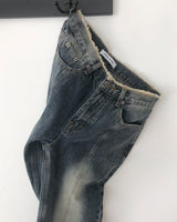 [MADE] Ruhe Incision Pocket Denim Washed Semi Bootcut Long Pants