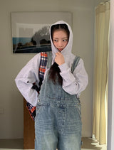 Felpa Waffle Over Hoodie