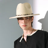 2way vintage stone cross panama hat