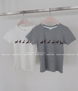 Jenny Dachshund Printed Short Sleeve T-shirt