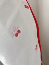 Cherry embroidery apron double-layer fabric red point