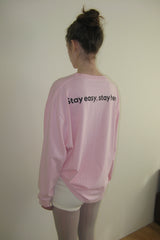 ヒアスリーブTシャツ_ピンク