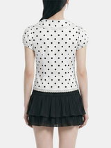 Adela Dot Lace Blouse