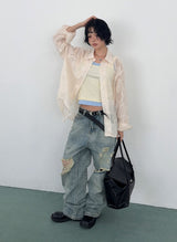 VINTAGE DESTROYED DENIM