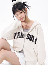 RANDOM STUD ARCH 2-WAY ZIP-UP (2color)