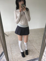 ハーフプリーツスカート