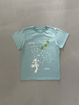 ヘビーコットン ソウル グラフィック Tシャツ (Tenta Tumble & Bio Washed)2サイズ - ヴィンテージブルー
