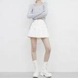 Swanne Damage Cardigan + Cropped Sleeveless Set