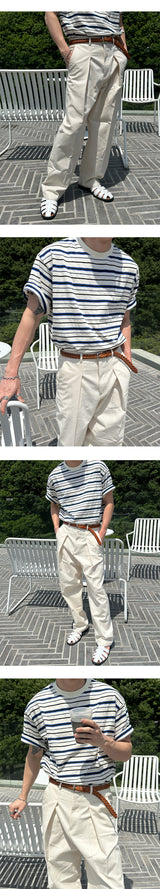 [S/S] リネンタックハーフバンディングパンツ