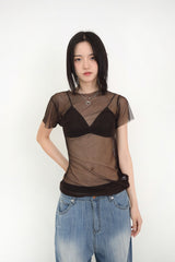 S-curve Mesh t-shirt