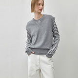 (VT-0275)ESSENTIAL WOOL FIA KNIT VEST